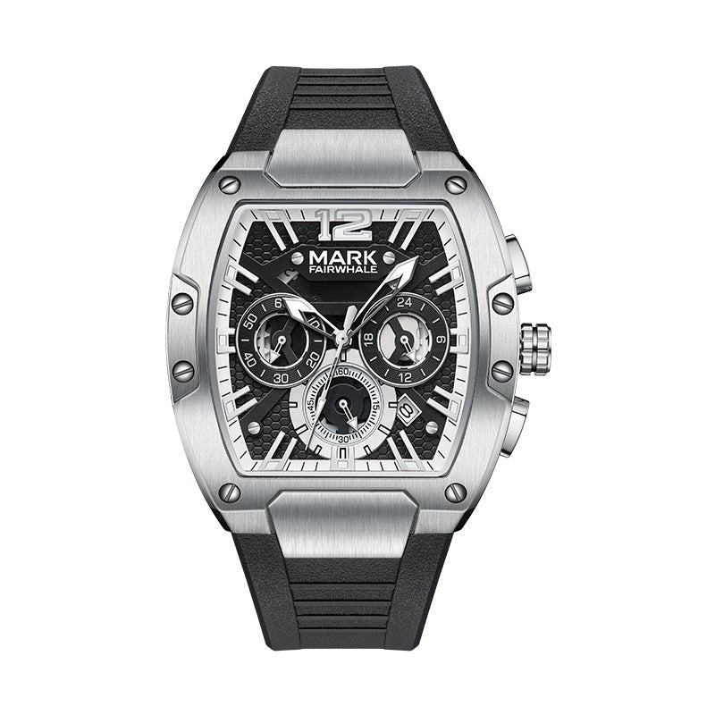 Mark Fairwhale Men's Luxury Quartz Watch Multi-Functional Six-Pin Waterproof Design