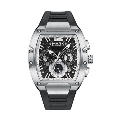 Mark Fairwhale Men's Luxury Quartz Watch Multi-Functional Six-Pin Waterproof Design
