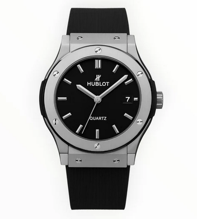 Polished HB Fusion Titanium Blue-Dial watch | Luxury design