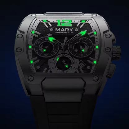 Mark Fairwhale Men's Luxury Quartz Watch Multi-Functional Six-Pin Waterproof Design