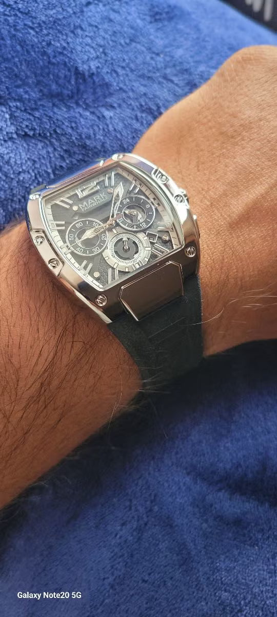 Mark Fairwhale Men's Luxury Quartz Watch Multi-Functional Six-Pin Waterproof Design