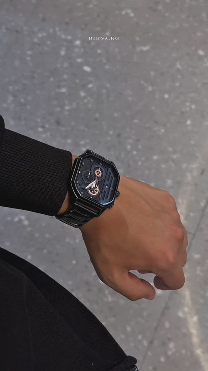 Luxury Men's Square Watch With Box